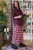 Paloma Tela Neckerchief Blouse Aubergine
